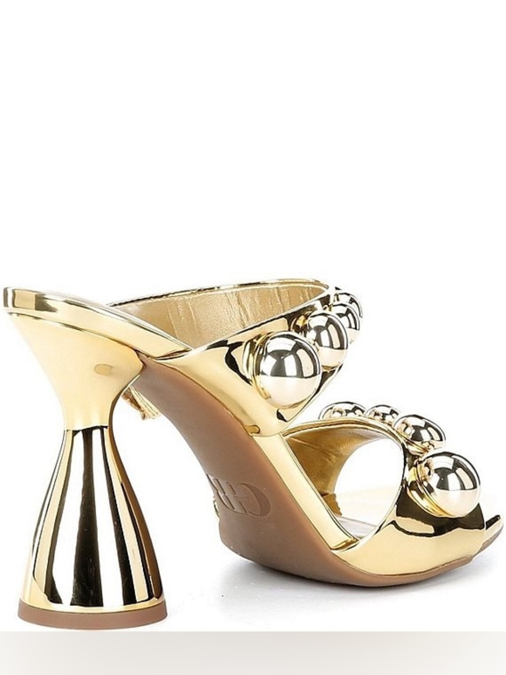 GB Newsflash Metallic Ornament Dress Slide Sandals – Gold – Size 8.5 – NWT - Picture 5 of 10